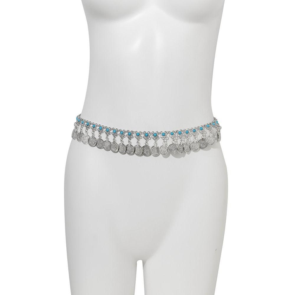 Tassel Dress Accessories Y2K Punk Style Metal Belt Women Waist Chain Bohemian Belts Ethnic Style