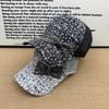 Popular Letter Glitter Powder Baseball Cap Women's Rhinestone Bow Embellished Ins Style Versatile Fashion Cap