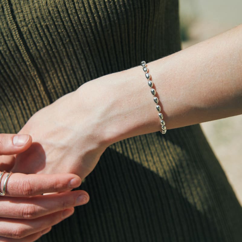 Green [925 Silver] Eight.silver.89 / Barley Bracelet