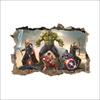 Superior Quality Avengers 3d Wall Sticker Multicolor Mural Art Poster For Kids Rooms