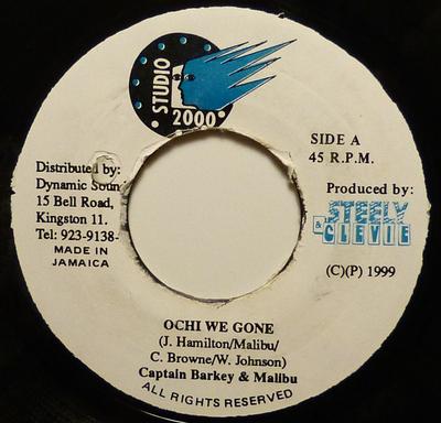 7inch Record CAPTAIN BARKEY & MALIBU - Ochi We Gone NONE Studio 2000 1999 Jamaica Reggae, Ska & Dub Used
