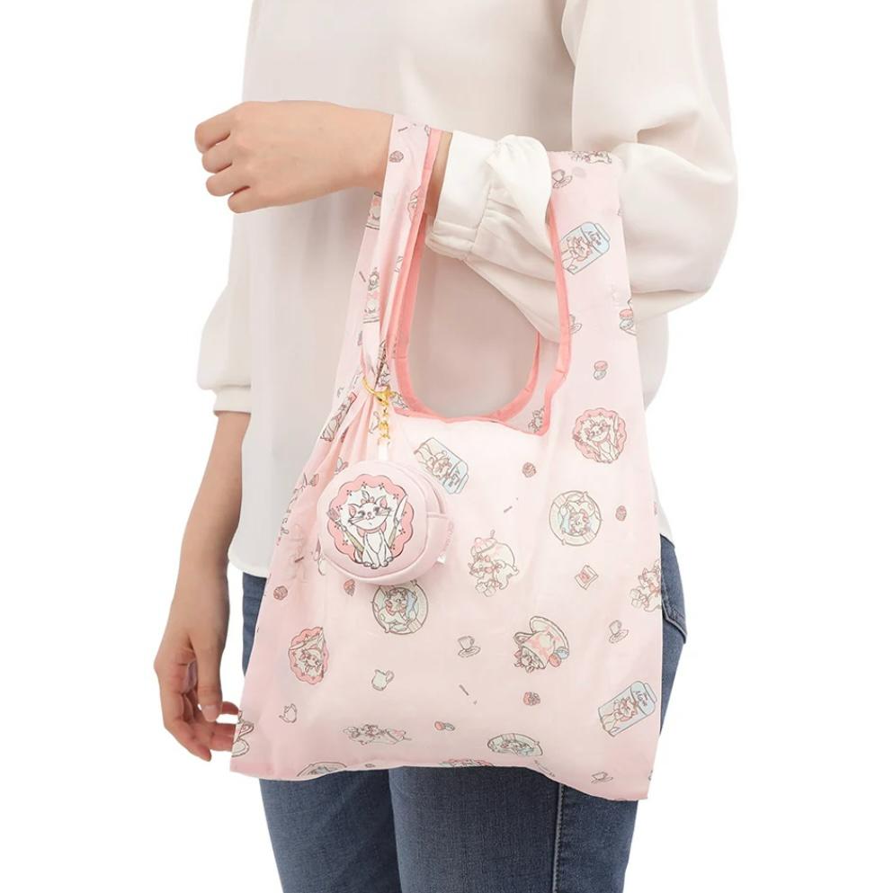 Disney Marie Eco Bag Foldable Tote Pouch Kawaii Japan Pink