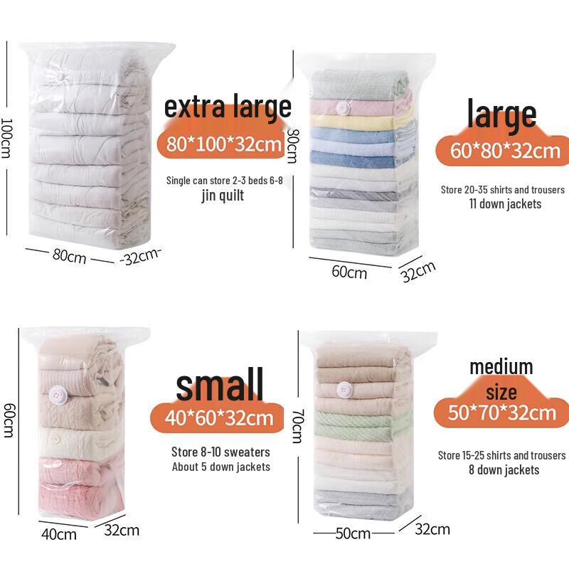 Hàndùn No-Pump Vacuum Compression Storage Bags