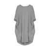 Plus Size Casual Solid Color Women Long Sleeve Loose Midi Dress with Pockets