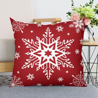 2Pcs Christmas Tree Pillowcase Santa Claus Snowman Pattern Zipper Invisible Lightweight Breathable Winter Pillow Cover