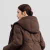 Xuezhongfei Women's Mid-Length Hooded Down Jacket