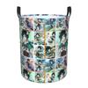 G-Genshin G-Impact Laundry Basket Collapsible Game Anemo Geo Pyro Hydro Baby Hamper for Nursery Toys Organizer Storage Bins