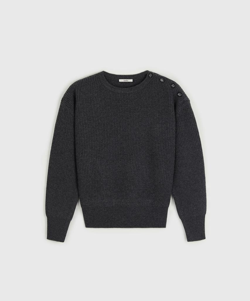TAILLE Breton Wool Seafarer Sweater Anthracite