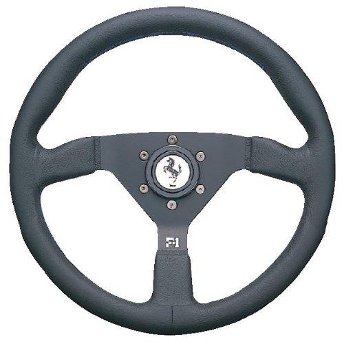 

Daikei (Daiei Sangyo) Steering Wheel F-1 350 (350mm Diameter) Real Leather/Black Spokes with Horn Button F1-350