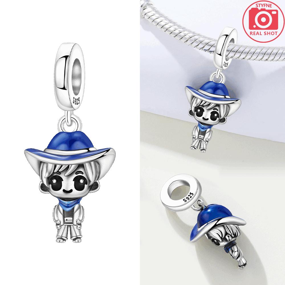 Exquisite Original Couple Boy Girl Symbols Bear Love Pink Heart Cat Charms Copper Beads Fit Bracelet Jewelry Gift Women Diy