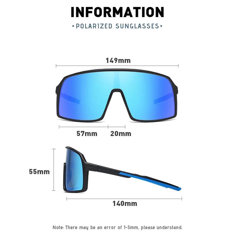 Large Frame UV400 Polarized/Photochromic Sports Cycling Bike Glasses Men Women TR90 MTB Baseball Fishing Softball Sunglasses 7