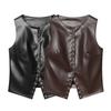 European and American Style, New Women's Clothing, Foreign Style, Fashionable, Versatile, Fashionable, Sleeveless Leather Vest