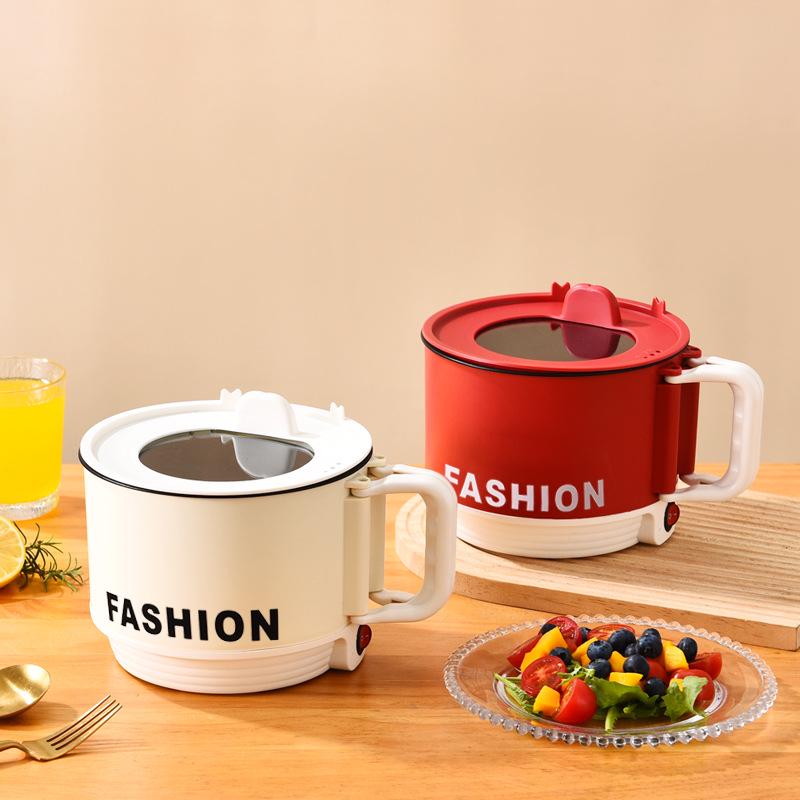 Compact Electric Cooking Pot: Multifunctional Steamer & Boiler for Dorms - Instant Noodle & Hot Pot - 110V, Foldable Design