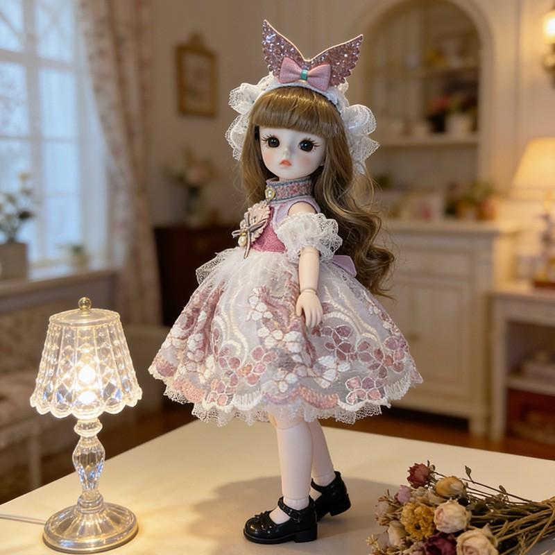 30cm Lolita Doll Outfit Set 6-Point BJD Dolls Clothes Only Non-Plush Toy Girls Ages 4-6