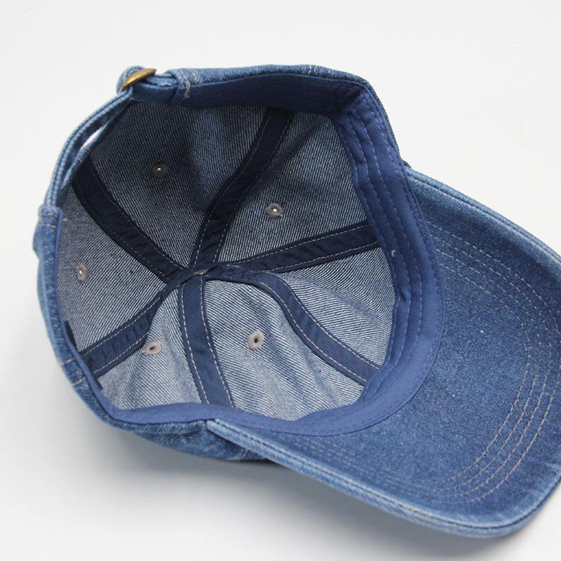 Sun Her Him For Women Men Cap Snapback Adjustable Sport Outdoor Hat Trucker Dad Jean Cowboy Baseball Cotton Denim 55-58Cm Caps