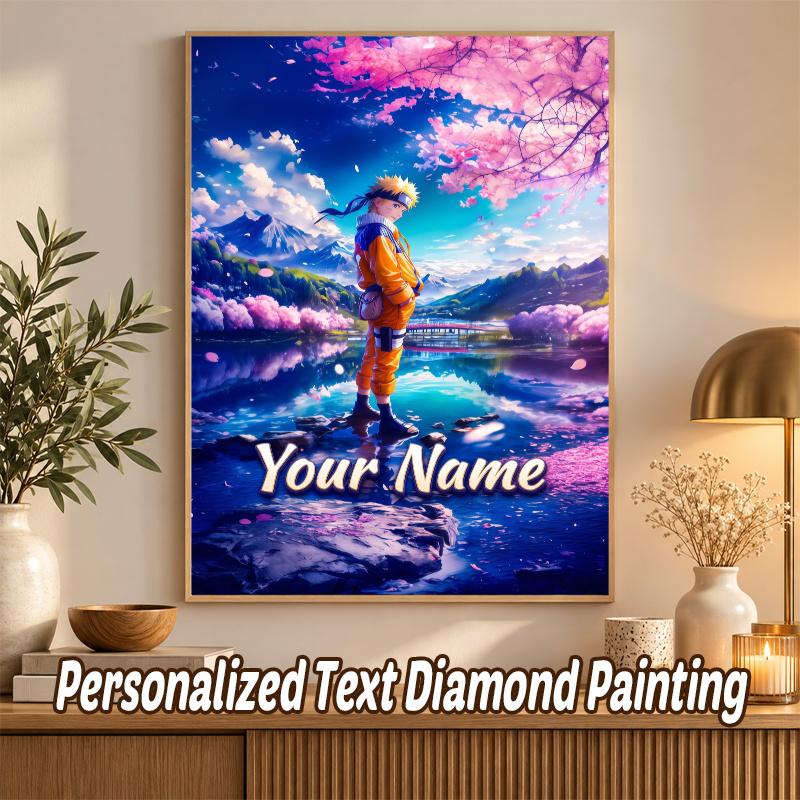 Naruto Uzumaki Custom Name Diamond Painting Personalized 5D Full Drill DIY Diamond Art Home Decor