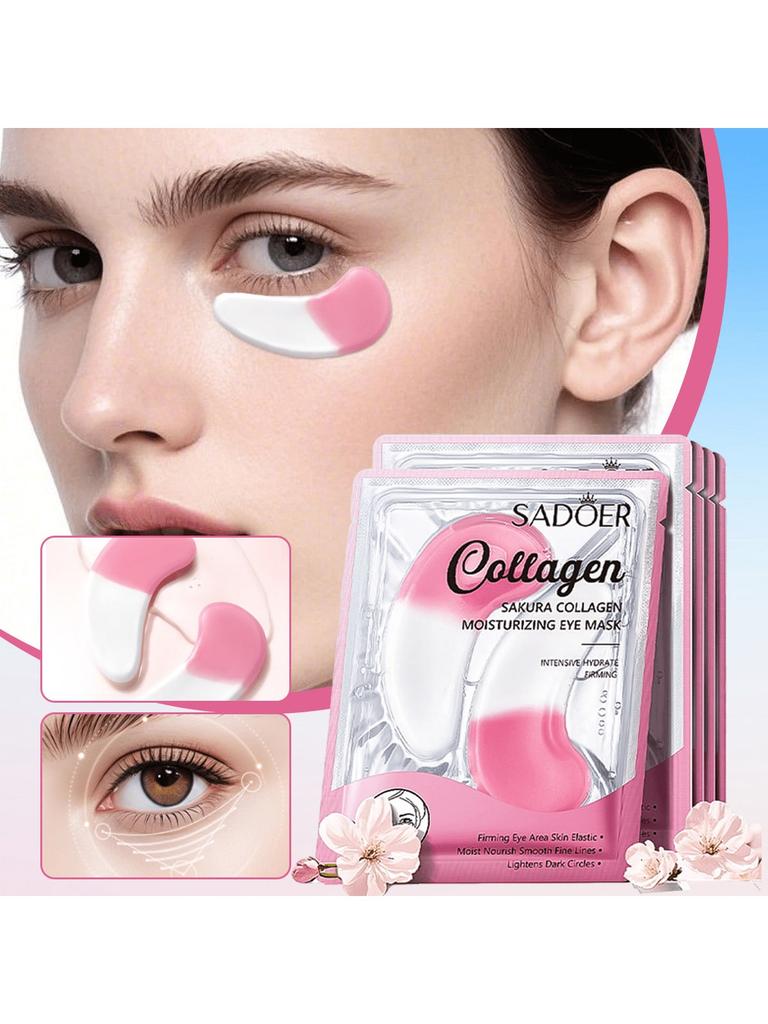 1 Pair/3 Pairs/5 Pairs Collagen Moisturizing Eye Mask, Gel Eye Mask, Fades Fine Lines And Wrinkles