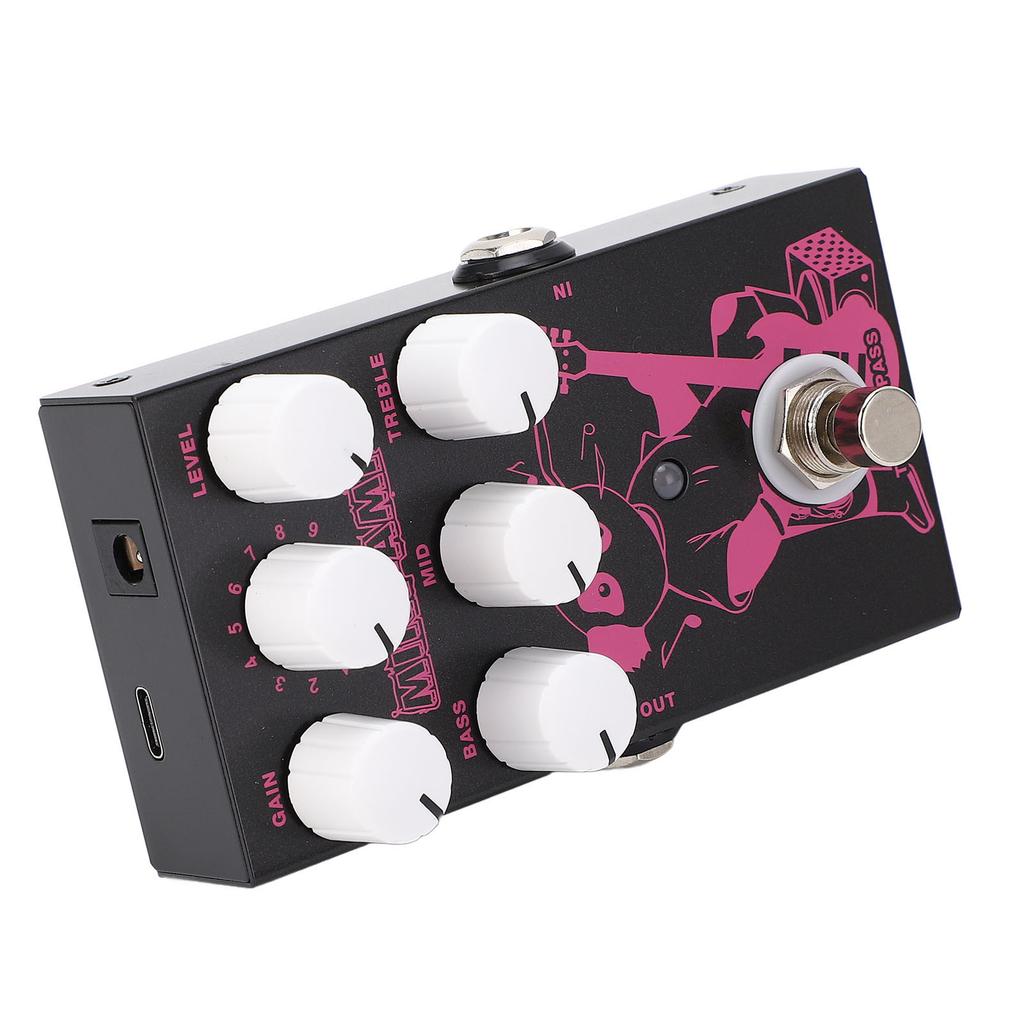 E-Gitarrenpedal 3 EQ Einstellbar 9 Musikeffekte E-Gitarren-Effektgerät für Auftritte