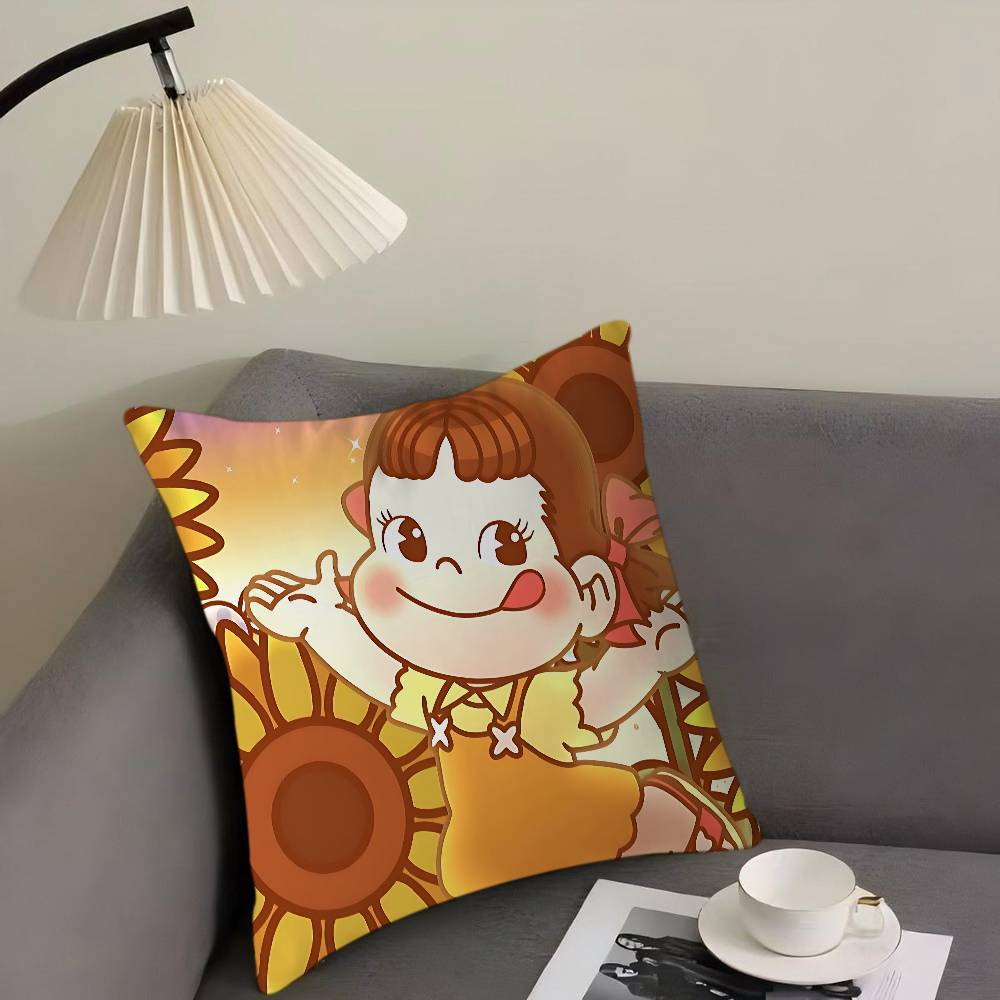 

Cartoon CUTE M-Milky P-Peko-chan Pillow Gift Home Office Decoration Pillow Bedroom Sofa Car Cushion CoverPillow Case 12x12Inch