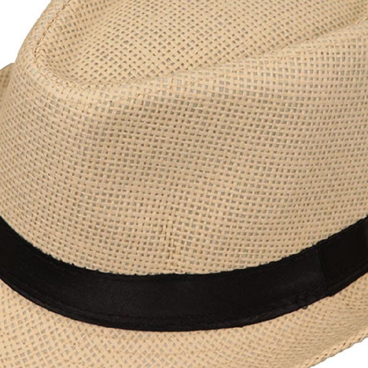 Outdoor Gentlemen Trilby Hat Straw Weaving Fedoras Hat Teens Festival Proms Hat
