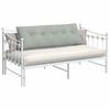 Back Cushion Light Grey 140 x 50 cm Cord Fabric