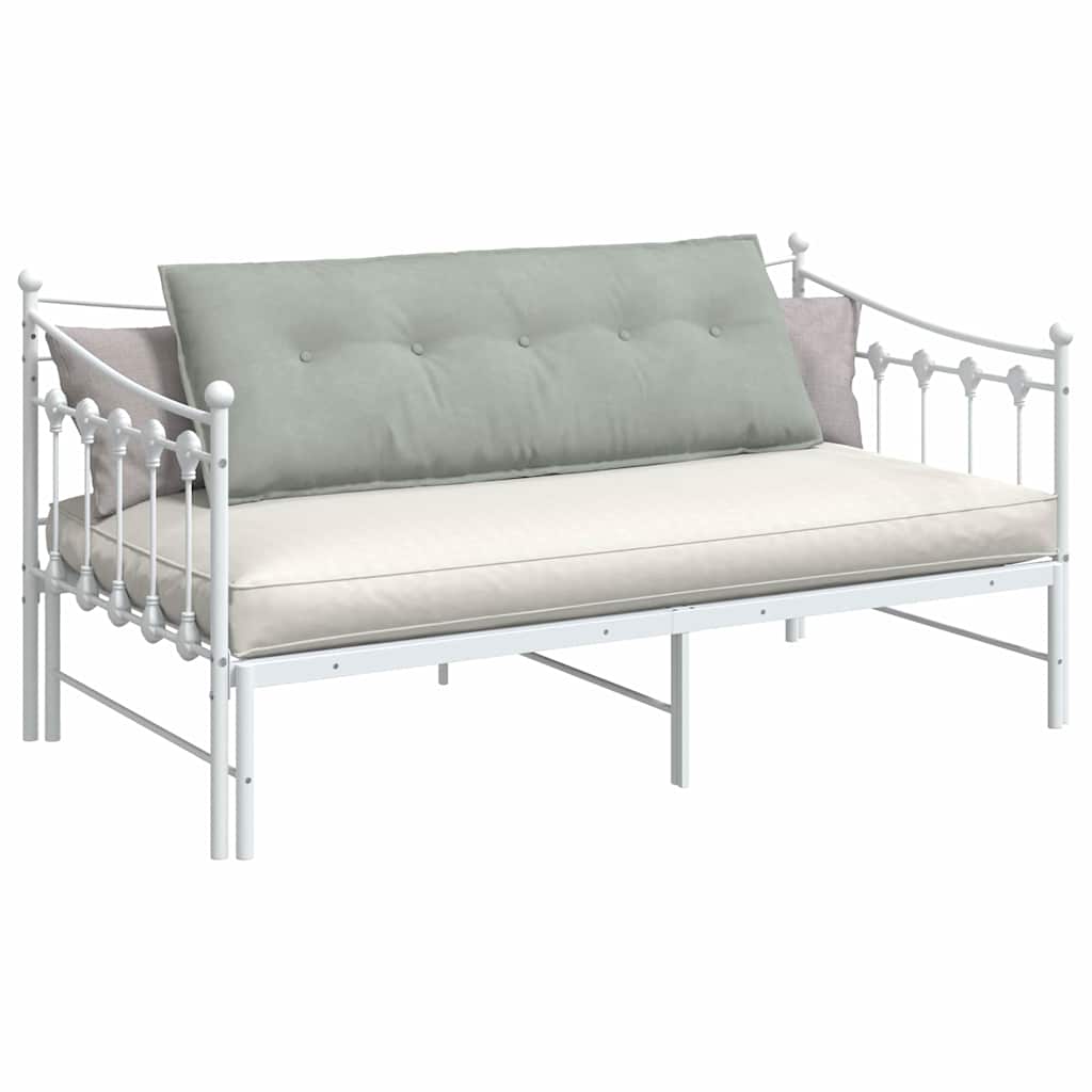 Back Cushion Light Grey 140 x 50 cm Cord Fabric
