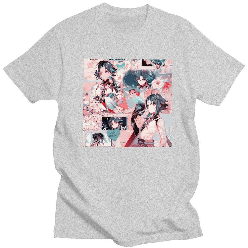 Custom Fashion Xiao Genshin Impact T Shirts Men ShortSleeve Anime Game Tshirts Casual Tee Tops Slim Fit Tshirts Gift