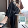 Petite Ice Silk Drawstring Sweatpants, Women's Summer Thin Lantern Style, Mosquito-Proof, Cuffed for Cool Comfort.