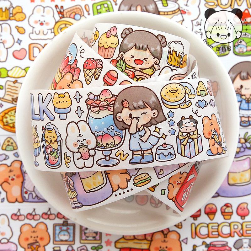 1pcs/1lot Decorative Adhesive Tapes Colorful Dessert 2 Decorative Scrapbooking DIY Paper Japanese Stickers