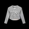 Girls' Faux Two-Piece V-Neck Long-Sleeve T-Shirt