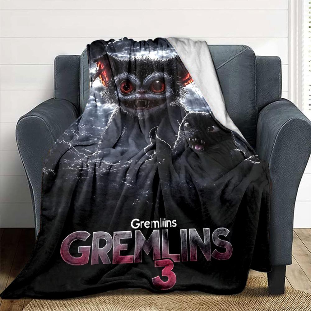 1pc Gremlins 3 Throw Blanket Soft Flannel, Cozy All Season Polyester Perfect for Home, Office
