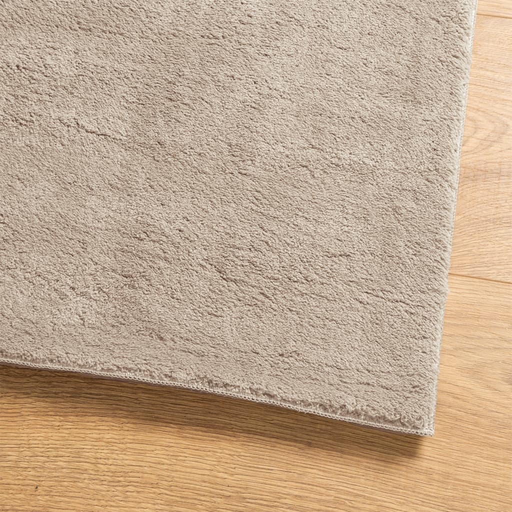 HUARTE Rug Short Pile Soft and Washable Beige 80 X 250 Cm