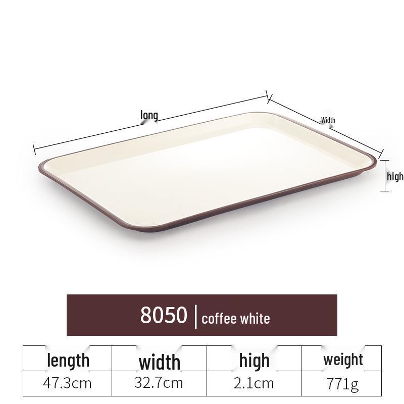Kaibaiya Rectangular Melamine Tray: Versatile Plastic Tray for Appetizers, Tea, Meals, and Breads