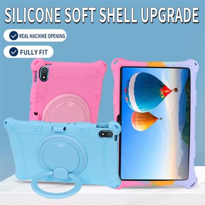 Pouzdro pro OPPO Realme Pad 10,4 palce 2025 RMP2102 RMP2103 360° otočné měkké silikonové bezpečné pro děti kryt se stojánkem na tablet