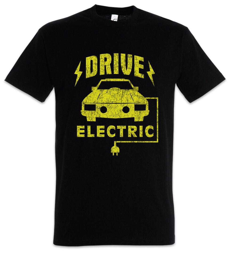 

Drive Electric Mens T-Shirt Mens Womens Tees Top Electric Car Fun BEV PHEV Plug In Plug In Electric S