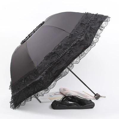 Vintage Spitzensonnenschirm Faltbarer Gothic Lolita Regenschirm Regen Anti-UV Schutz Sonnenschutz Regenschirm Kuppel Foto Requisiten Mädchen Sonnenschirm