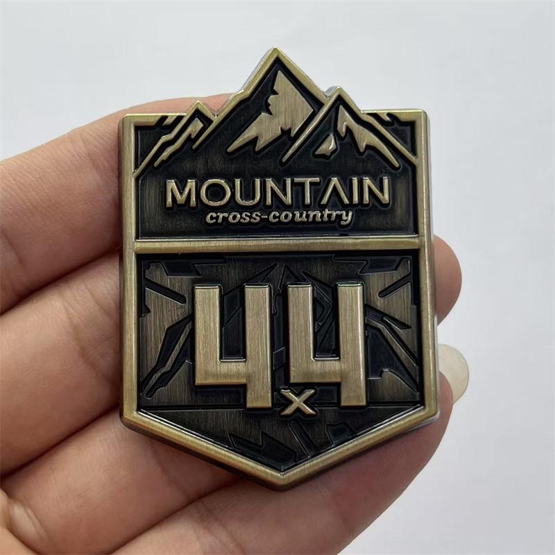 JEEP Wrangler Highlander 4X4 Off-Road Metall Schneebirge Emblem Aufkleber