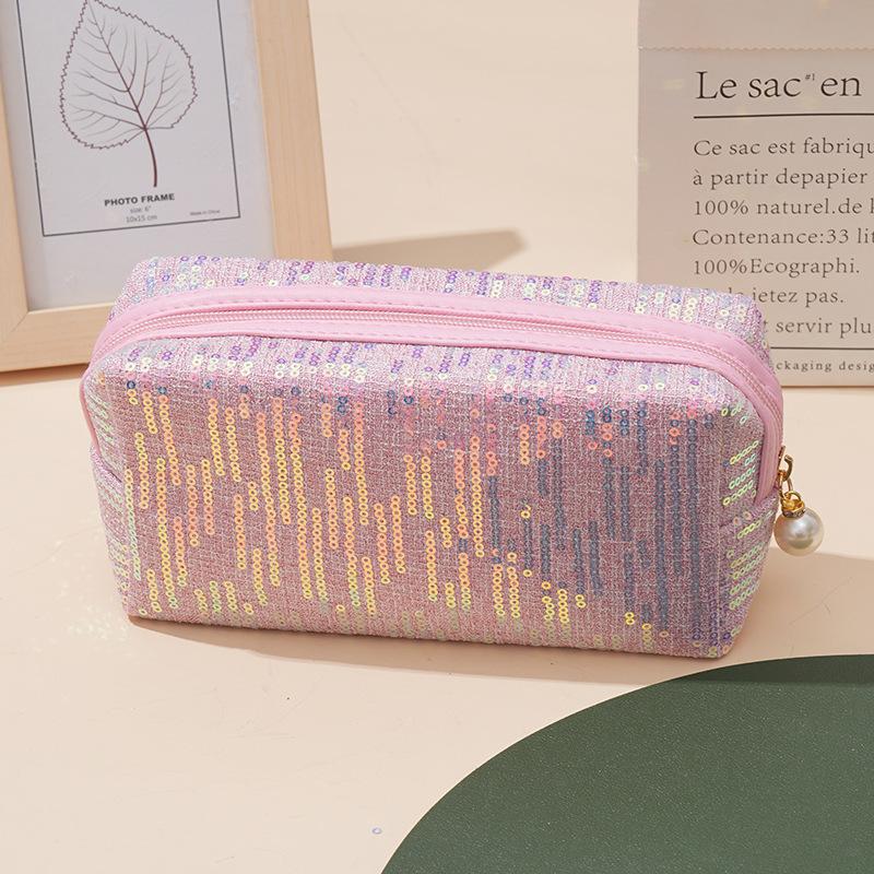 Ins Neue Glitzer Große Kapazität Make-up-Tasche Pouch Mode Kosmetik-Organizer Niedlich Tragbar Reise-Organizer-Taschen Kulturtasche