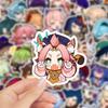 10/50PCS Cartoon Project Sticker Genshin Impact Vinyl Stickers Water Bottle Laptop Mobile Phone Skateboard Kids Adult Stickers