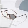 Xiaomi Oval Frame Literary Myopia Glasses Light-sensitive Color-changing Frame Anti-blue Light Myopia Glasses 6165