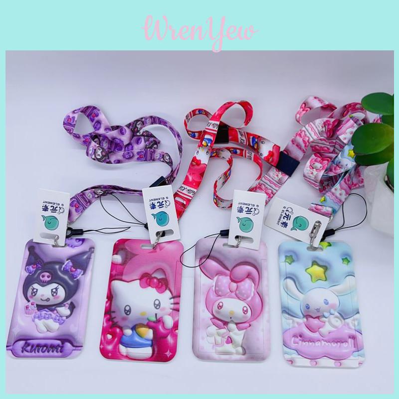 Cute Cartoon High-quality 3d Card Holder With Lanyard For Students Korean Version