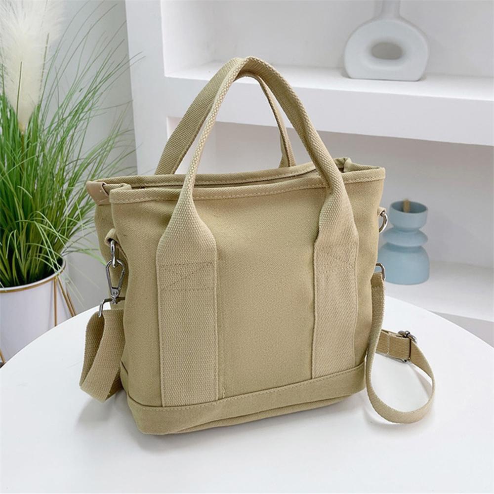 Women's Canvas Tote Bag  Handbags for Commuting Bag Pure Color Messenger Shoulder Bag Female Handbag