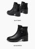 Red Dragonfly Women's High-Heeled Leather Winter Boots with Velvet Lining