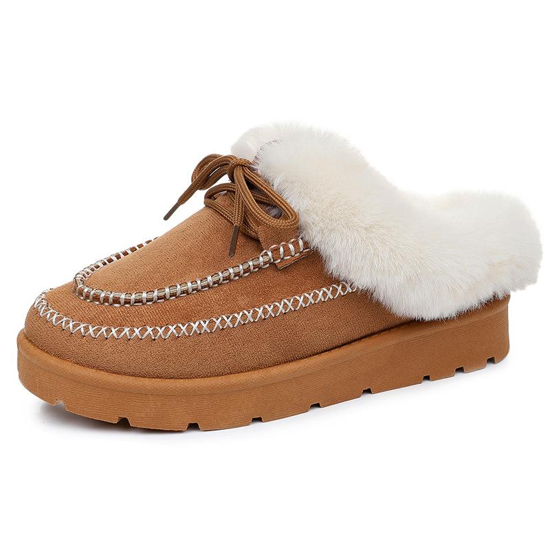 

Женские зимние тапочки на платформе, мини-ботинки, короткие ботильоны, на меху и флисовой подкладке, кроссовки, домашняя обувь, теплые, противоскользящие, уличные, для дома, зимние ботинки для женщин 42 верблюд