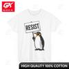 Resist Penguin Shirt Penguin No Tariffs Women Unisex Funny Lovely All Cotton Graphic Shirt Casual Outfit