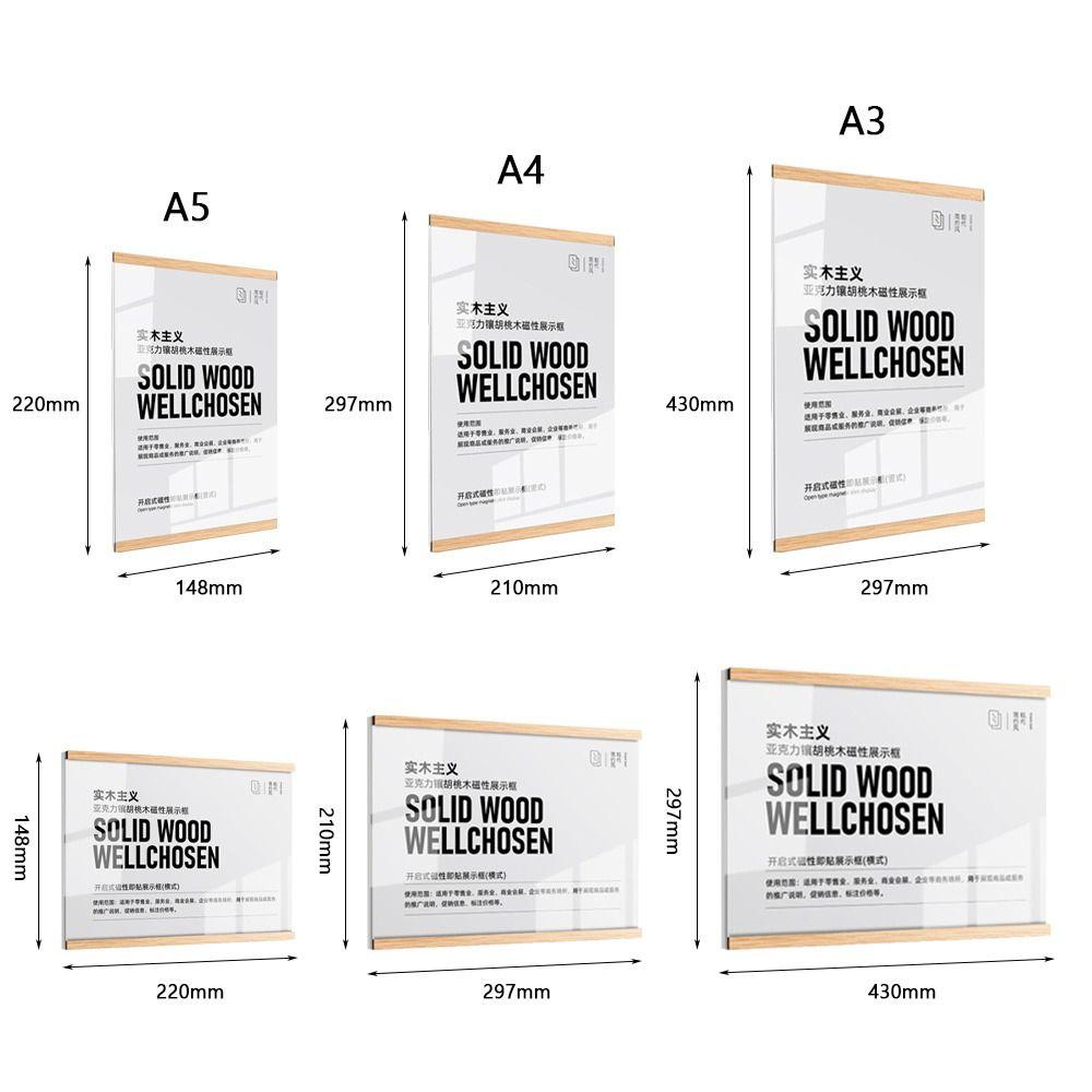 Akrylowa ramka na certyfikat A3/A4/A5 Ramka na licencję biznesową Wysokiej jakości ramka ekspozycyjna