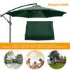 6 Bones Parasol Umbrella Surface Without Stand 2m Parasol Replaceable Cloth UV Protection Detachable for Outdoor Beach Garden