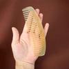 Portable Natural Horn Comb Handmade Polished Anti Static Massage Horn Comb for Men Women Salon Hairdressing Styling Tools