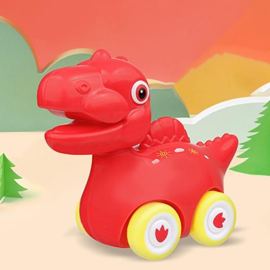 Pull Back Dinosaur Car Toys for Kids Cartoon Dino Figures Vehicle