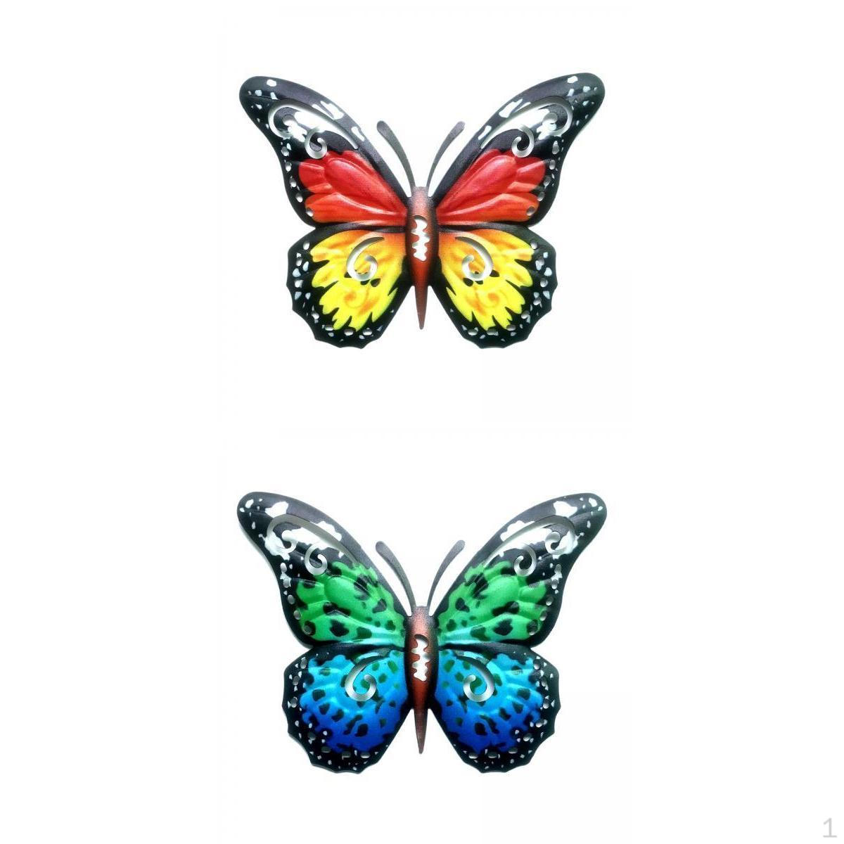 

2 Pack Creative Butterfly Wall Sculpture Art Decorative for Outdoor Living Room Farmhouse